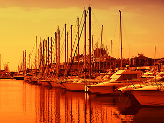 Image showing boats in harbor