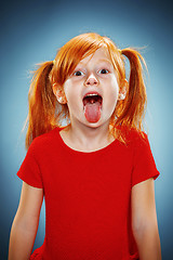 Image showing Beautiful portrait of a happy little girl 