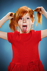 Image showing Beautiful portrait of a happy little girl 