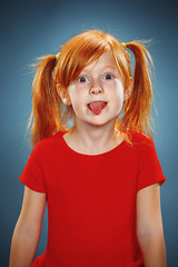 Image showing Beautiful portrait of a happy little girl 