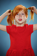 Image showing Beautiful portrait of a happy little girl 