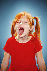 Image showing Beautiful portrait of a happy little girl 