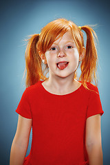 Image showing Beautiful portrait of a happy little girl 