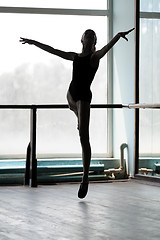 Image showing Ballet dancer in arabesque position