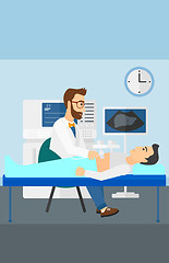 Image showing Patient under ultrasound examination.