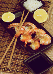 Image showing Asian Style Roasted Shrimps