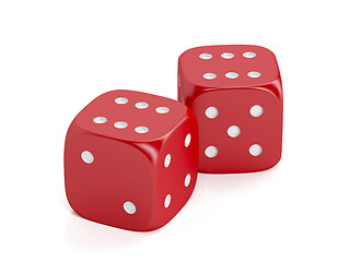 Image showing Red winning dices