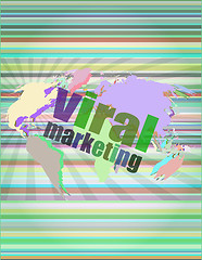 Image showing Marketing concept: words Viral Marketing on business digital screen vector illustration