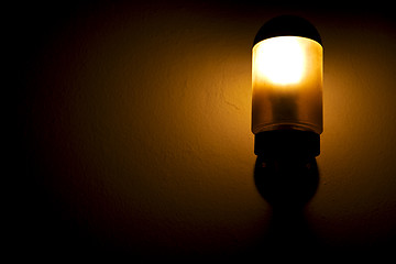 Image showing night street lamp and a bulb  