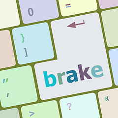 Image showing brake button on computer pc keyboard key vector illustration