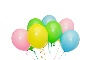 Image showing bunch of inflated helium balloons