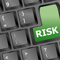 Image showing risk management key showing business insurance concept vector illustration