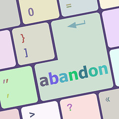 Image showing Modern Computer Keyboard key with abandon text on it vector illustration