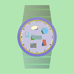 Image showing Vector Smart Watch Icons