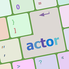 Image showing Actor button on keyboard key vector illustration