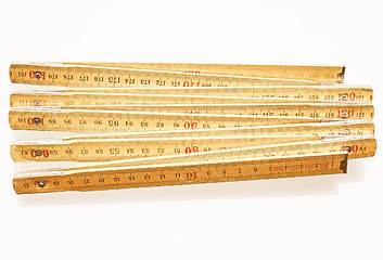 Image showing  Imperial and metric ruler vintage