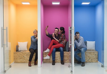 Image showing group of business people in creative working  space