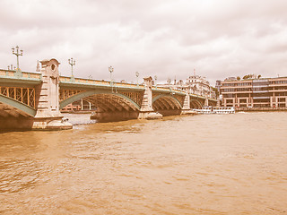 Image showing River Thames in London vintage