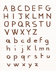 Image showing  Handwritten alphabet letters vintage