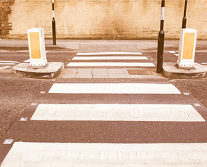 Image showing  Zebra crossing vintage