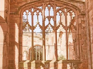 Image showing Coventry Cathedral ruins vintage