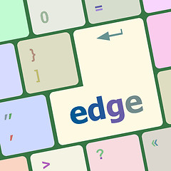 Image showing keyboard key with edge button vector illustration