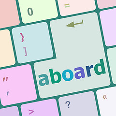 Image showing aboard key on the computer keyboard vector illustration