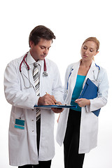 Image showing Two doctors in discussion