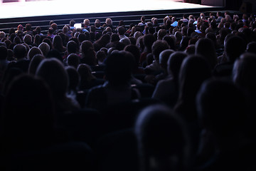 Image showing People seated in an audience