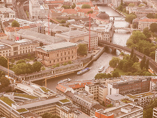 Image showing Berlin aerial view vintage