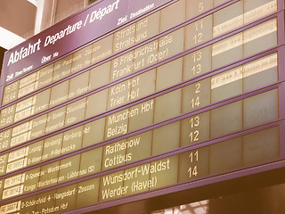 Image showing  Timetable vintage