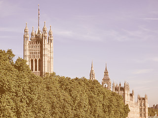 Image showing Houses of Parliament vintage