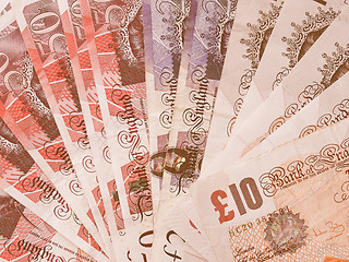 Image showing  Pound notes vintage