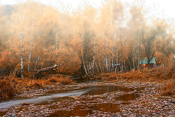 Image showing Autumn at mountain village.