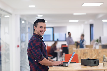 Image showing startup business, young  man portrait at modern office