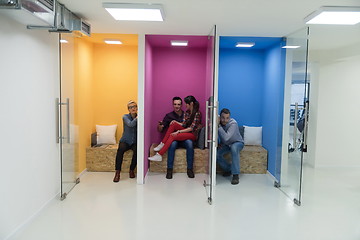 Image showing group of business people in creative working  space