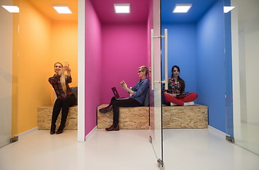 Image showing group of business people in creative working  space