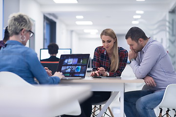 Image showing startup business team on meeting at modern office