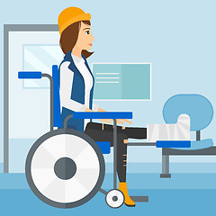 Image showing Patient sitting in wheelchair.