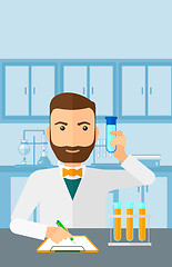 Image showing Laboratory assistant working. 