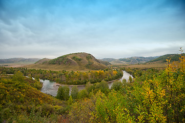 Image showing Autumn river landscape