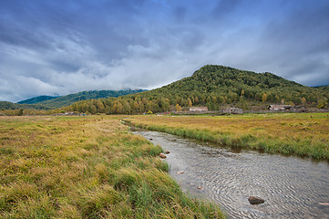 Image showing Autumn river landscape