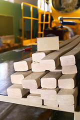 Image showing Pieces of soap on a conveyor belt