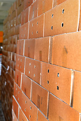 Image showing Cardboard packing boxes in a warehouse, background
