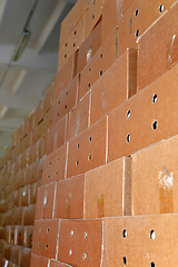 Image showing Cardboard packing boxes in a warehouse, background