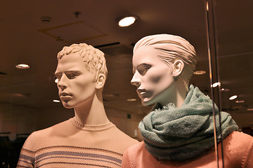 Image showing A couple of dummies close-up in a supermarket