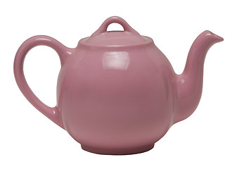 Image showing Pink Teapot Against White Background