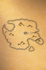 Image showing Antique-looking map of an island