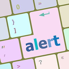 Image showing alert button on the keyboard key vector illustration