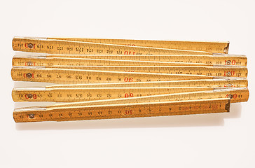Image showing  Imperial and metric ruler vintage